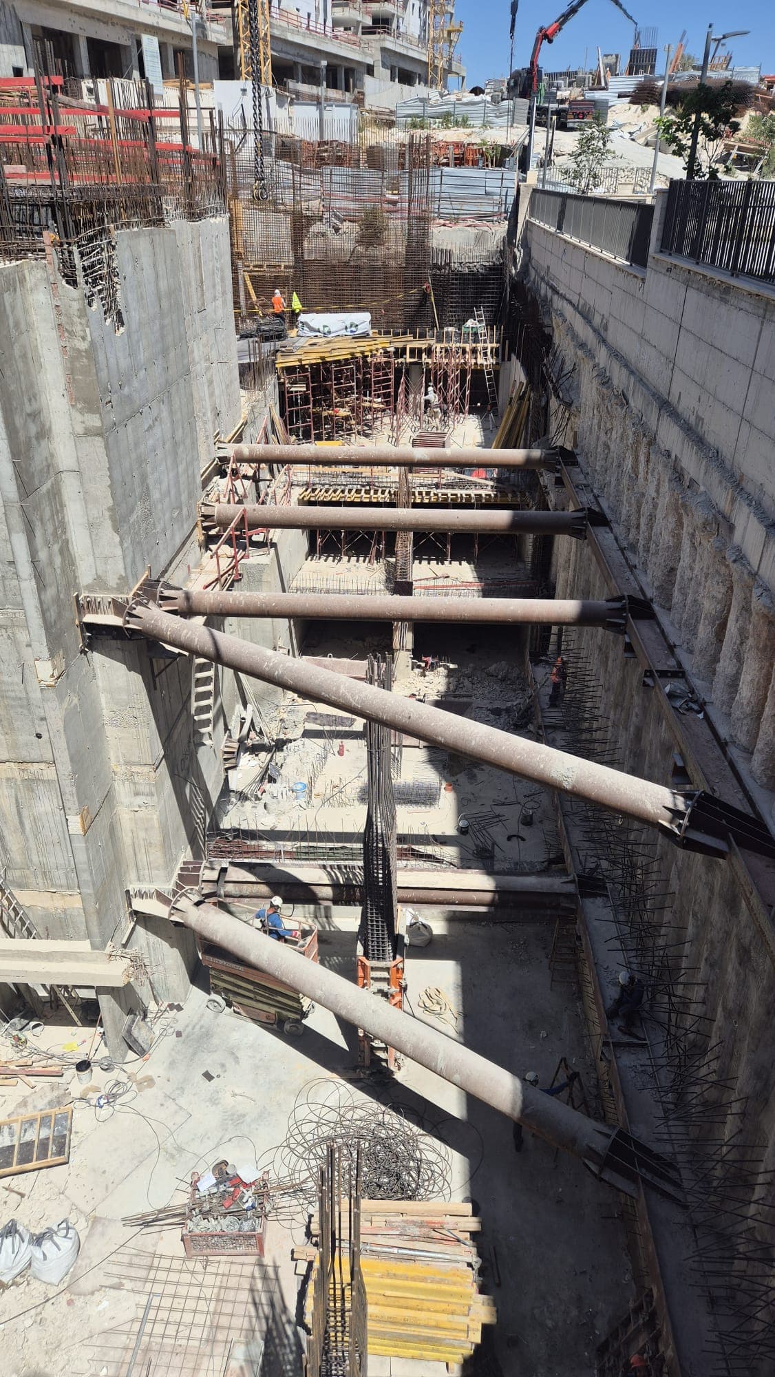 Steel construction project